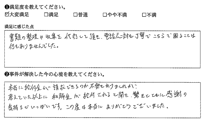 困ることは何もありませんでした