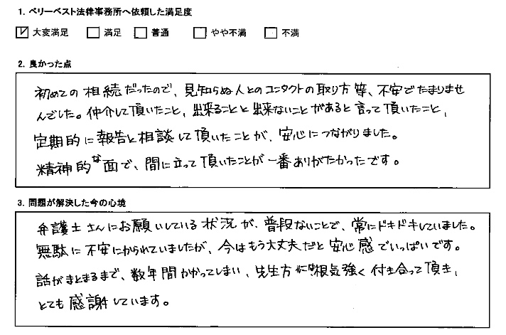 先生方には根気強く付き合って頂き、とても感謝しています